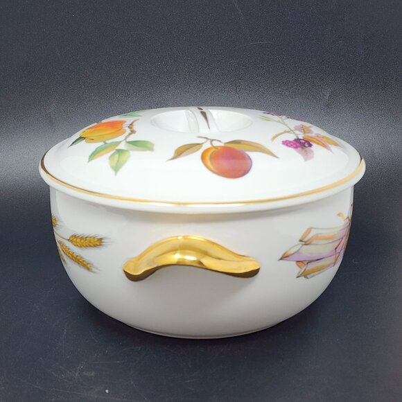 Royal Worcester Evesham Covered Casserole Serving Bowl Soup Vegetable 7.5" VTG - Picture 4 of 11